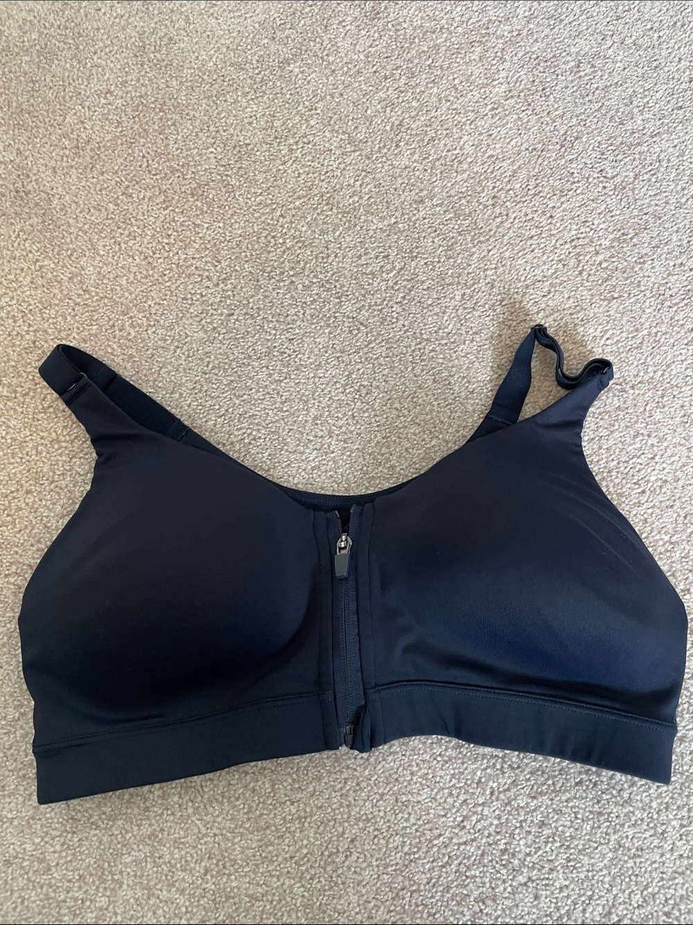 Black Front-Zip Support Bra - Women Intimates & Sleepwear